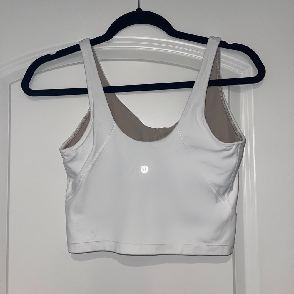 White lululemon align cropped tank